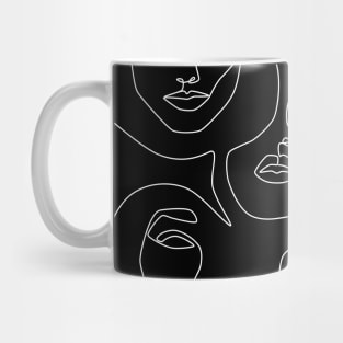 Faces in Dark Mug